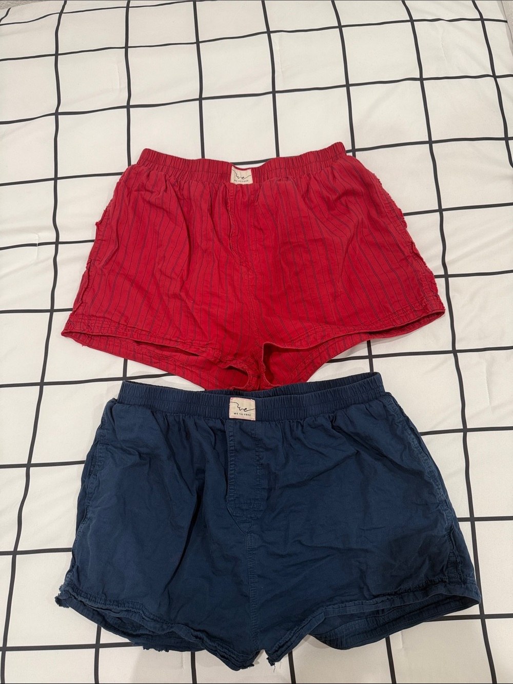 Lot of two Free People Boxer-Style Shorts